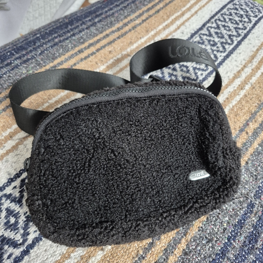 Lole Black Fleece Crossbody Bag